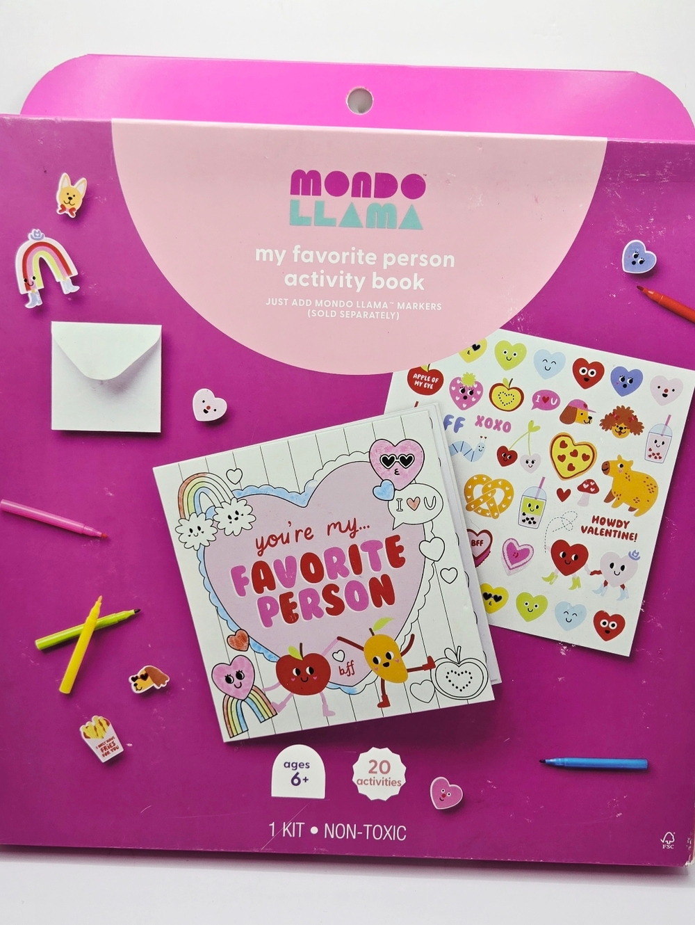 Mondo Llama “My Favorite Person” Activity Book Kit Kids Craft Set Ages 6+ NEW